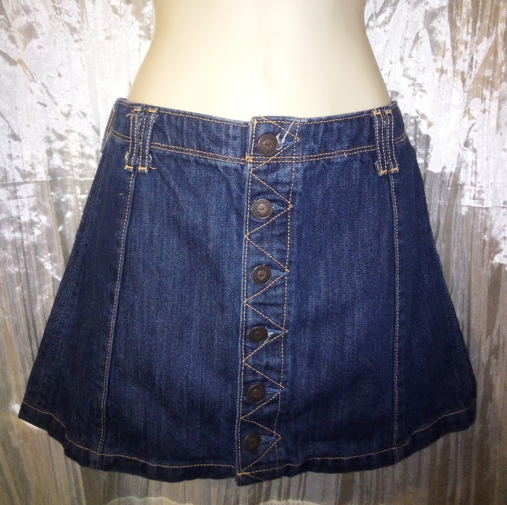 Hollister Jean Mini Skirt Size 3 Youth 26 Inch
